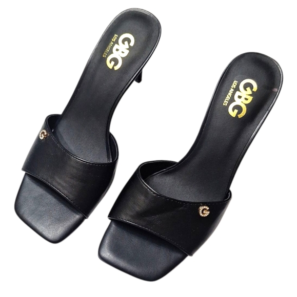 GBG Sandals Black 6 In Heel. EUC - Picture 9 of 9